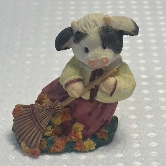Enesco Mary's Moo Moos November Moo Autumn Be in Pictures Figurine 1996 - Picture 2 of 4